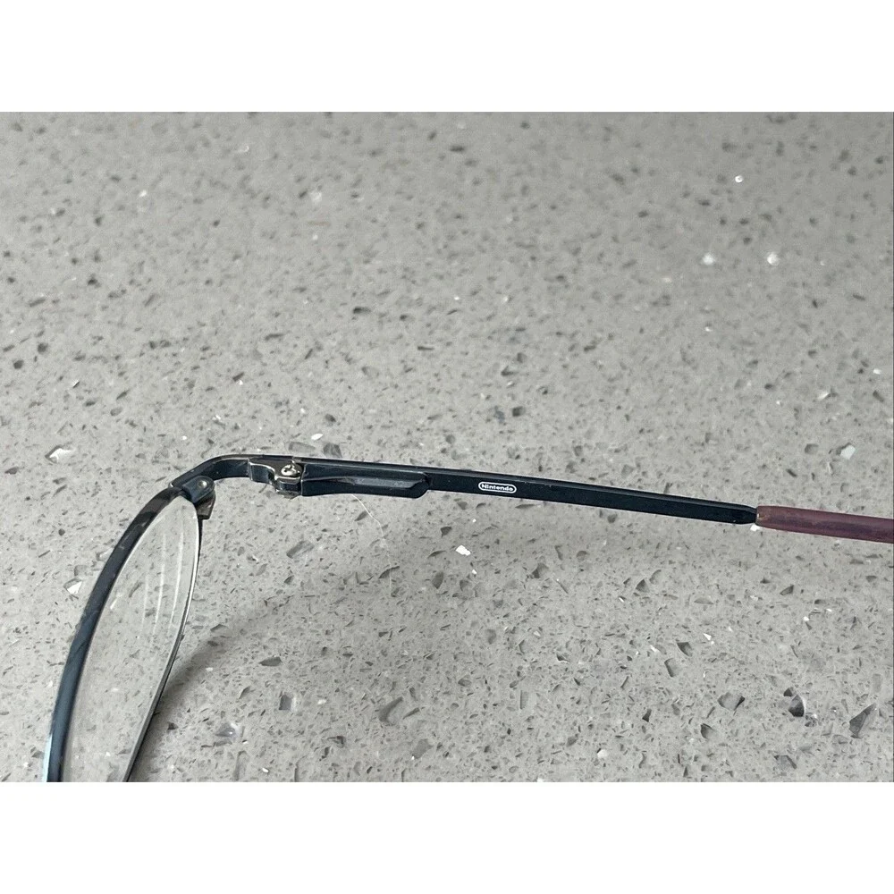 Vintage Nintendo WMN105 220 Blue Metal Oval Eyeglasses FRAMES ONLY 43-18-120